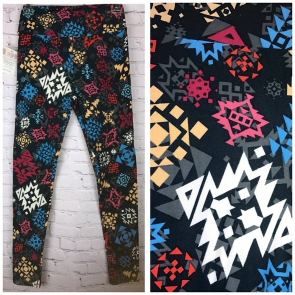 NWT SOFT LuLaRoe Asteroids print Leggings High waist no elastic one size 2 - 10